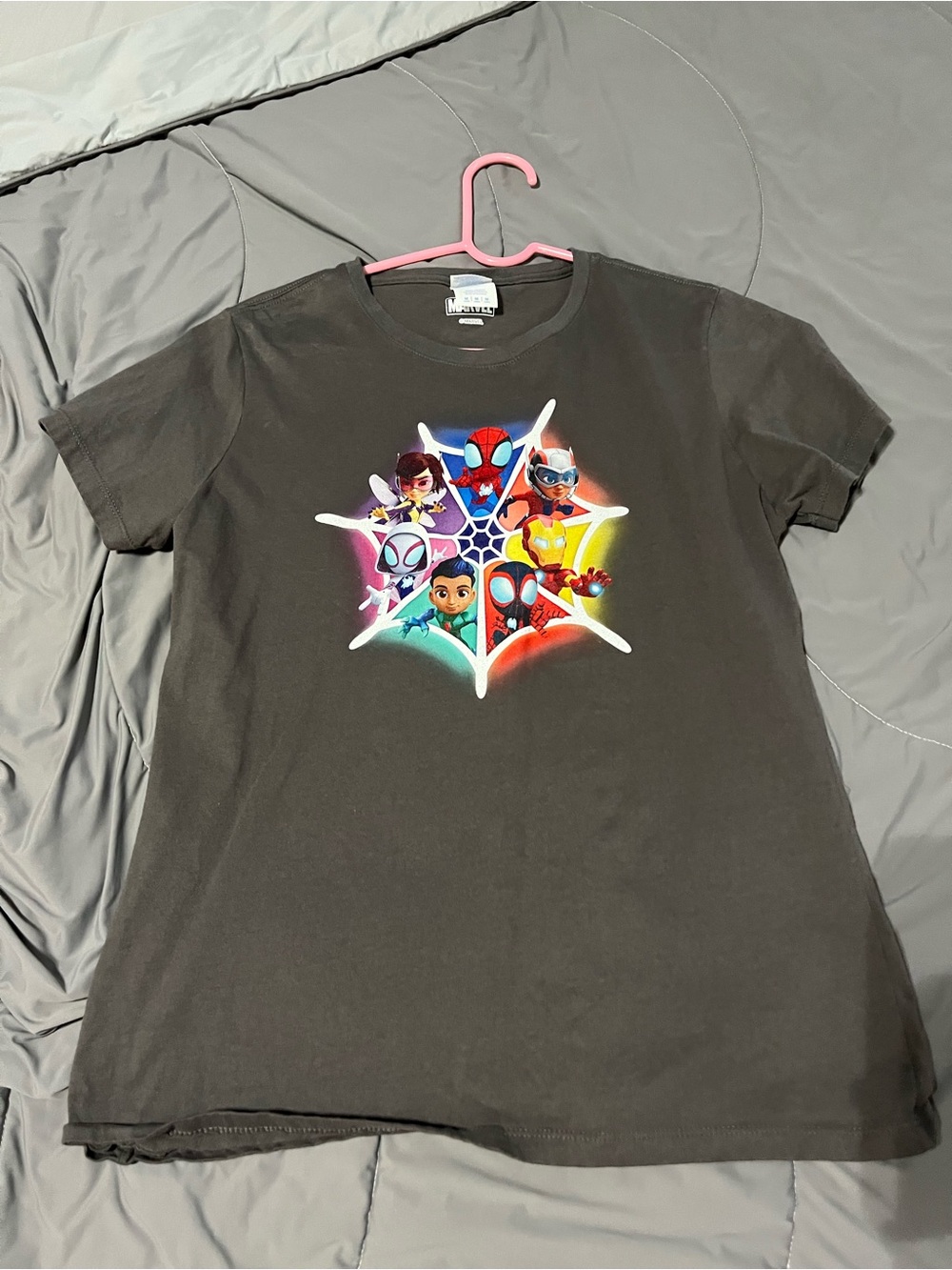 Women Black Spidey & Friends Graphic T‑Shirt